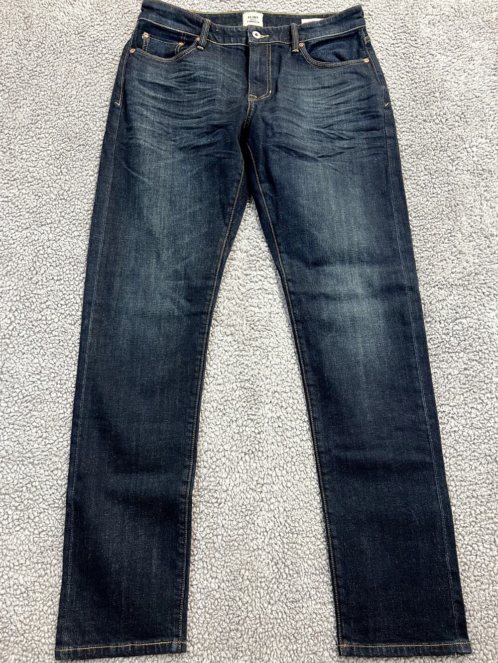 Flint and Timber Jeans Men's Size 30x34 Dark Wash Slim Fit (0913)